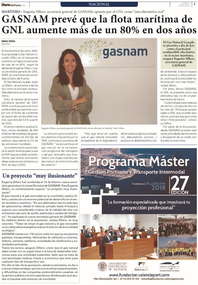GASNAM prevé que la flota marítima de GNL aumente más de un 80% en dos años