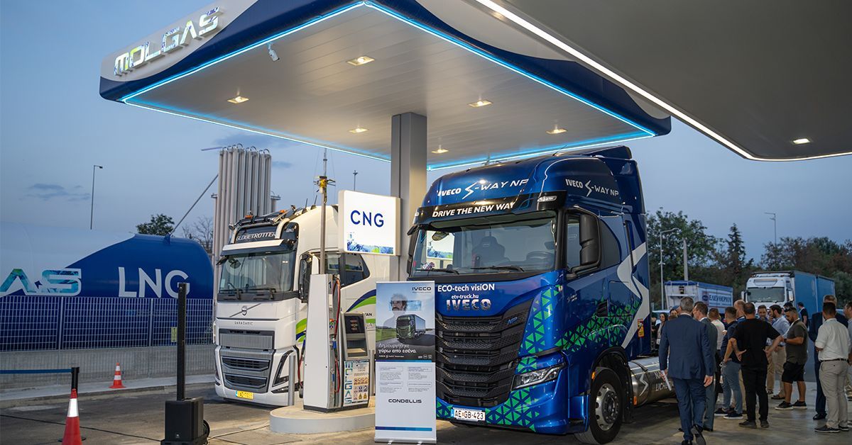 Molgas abre la primera estación de repostaje de GNL y GNC para vehículos de Grecia
